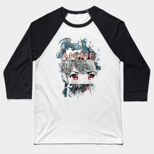 Colorful manga-style Japanese anime design Baseball T-Shirt